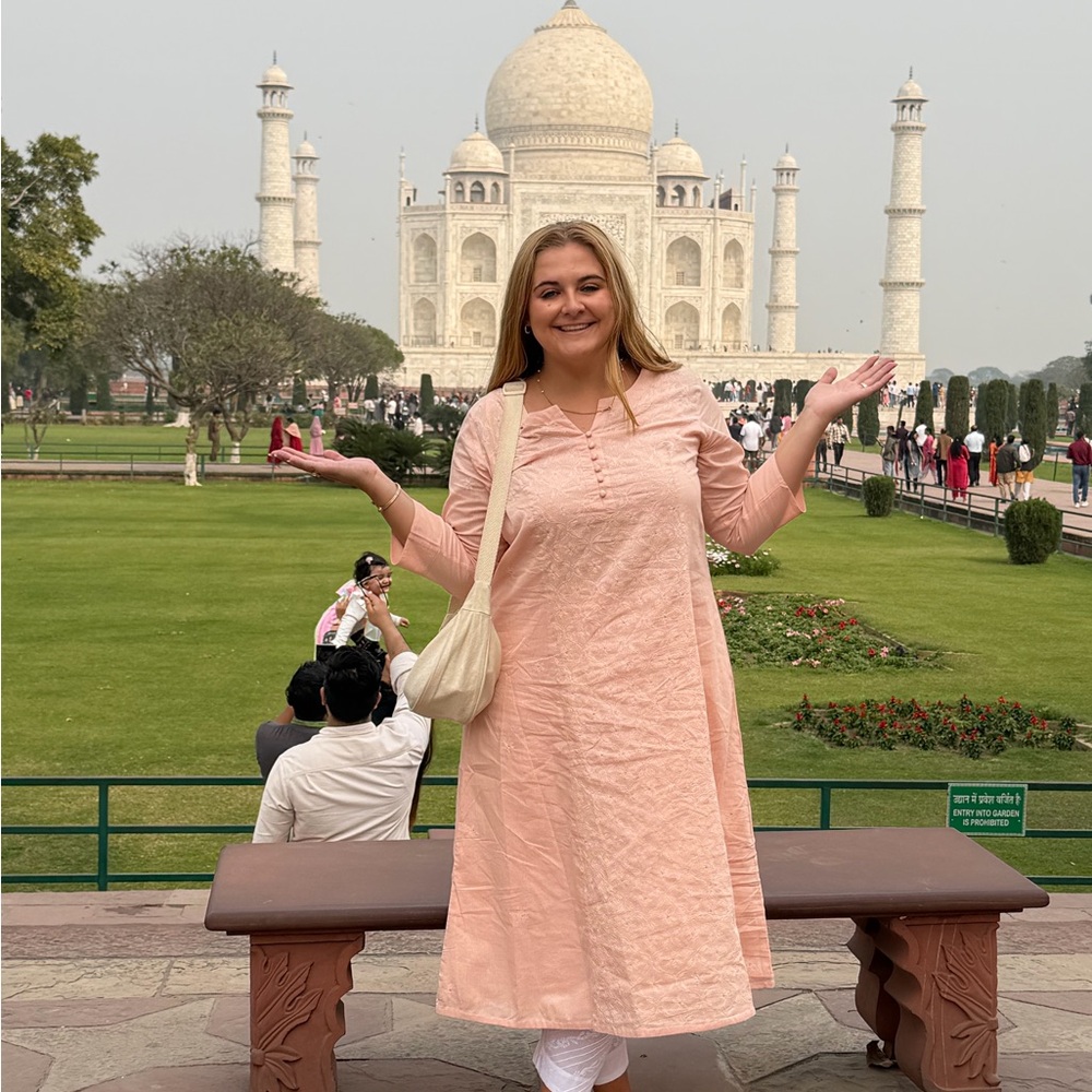 Fab India - XL - Worn Once -Womens Lightweight Pink Long Sleeve Casual Kurta